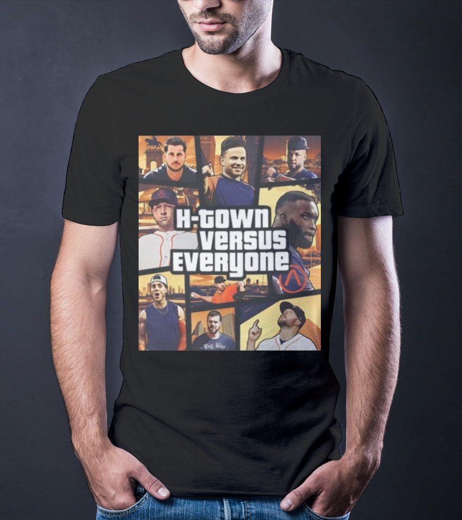 H-Town Versus Everyone Houston Sports Icons Collage T-Shirt