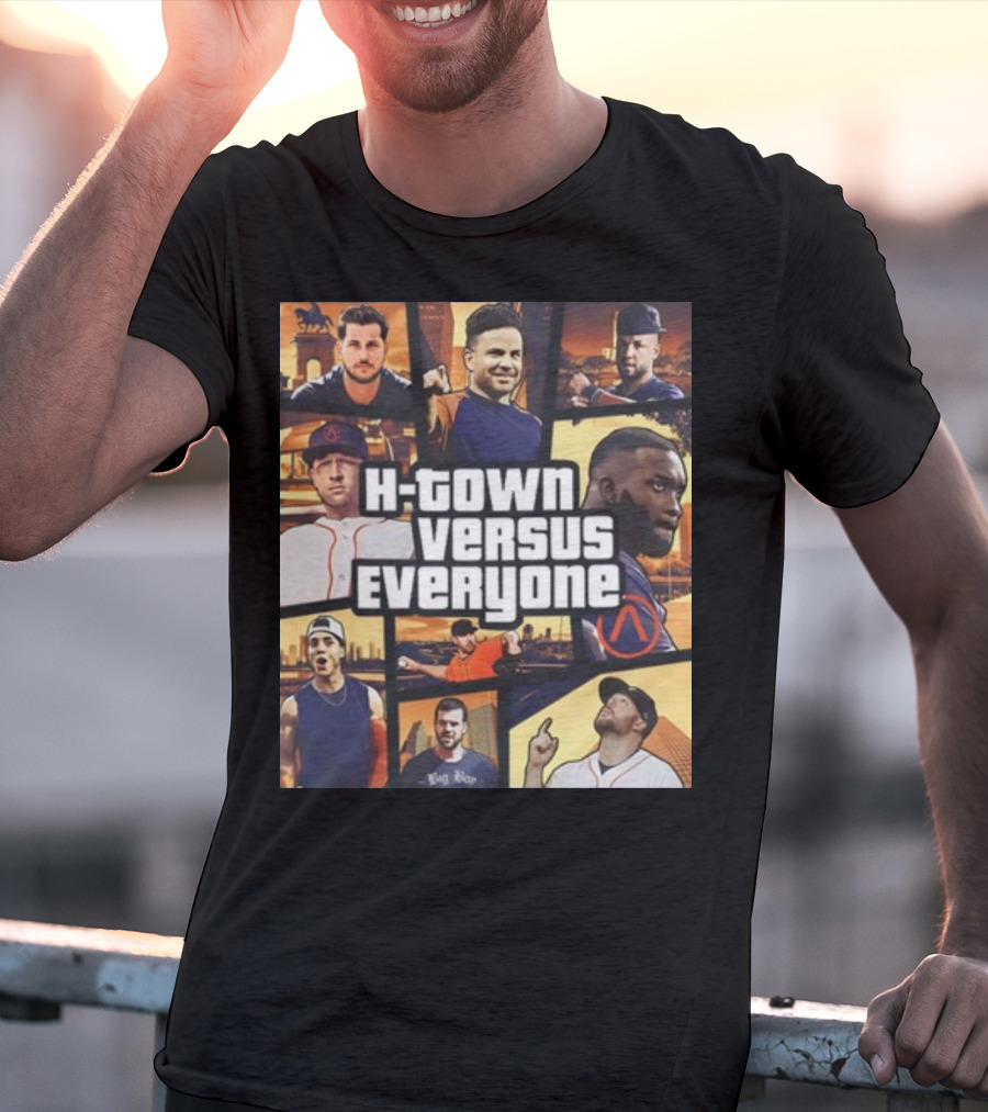 H-Town Versus Everyone Houston Sports Icons Collage T-Shirt