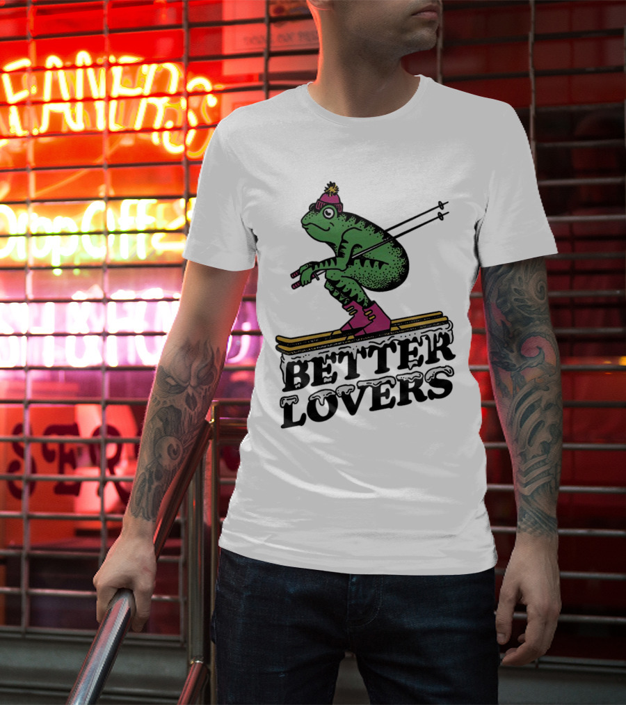 Better Lovers Ski Frog Pom Pom Hat Slalom T-Shirt