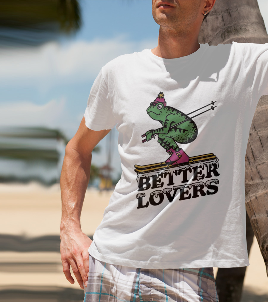 Better Lovers Ski Frog Pom Pom Hat Slalom T-Shirt