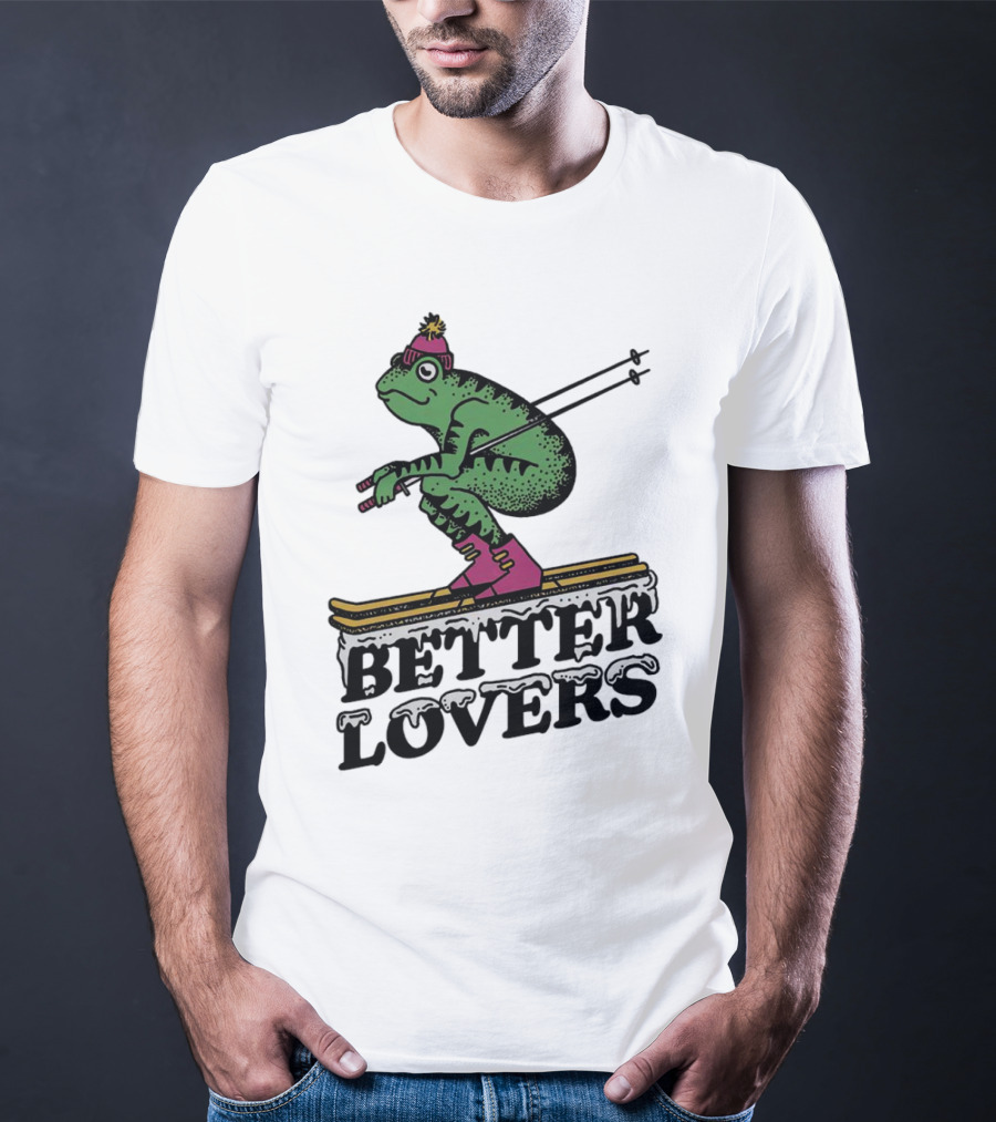 Better Lovers Ski Frog Pom Pom Hat Slalom T-Shirt