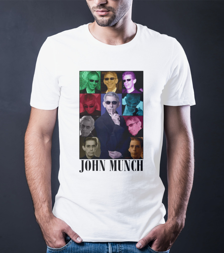 John Munch Multicolor Photo Collage T-Shirt