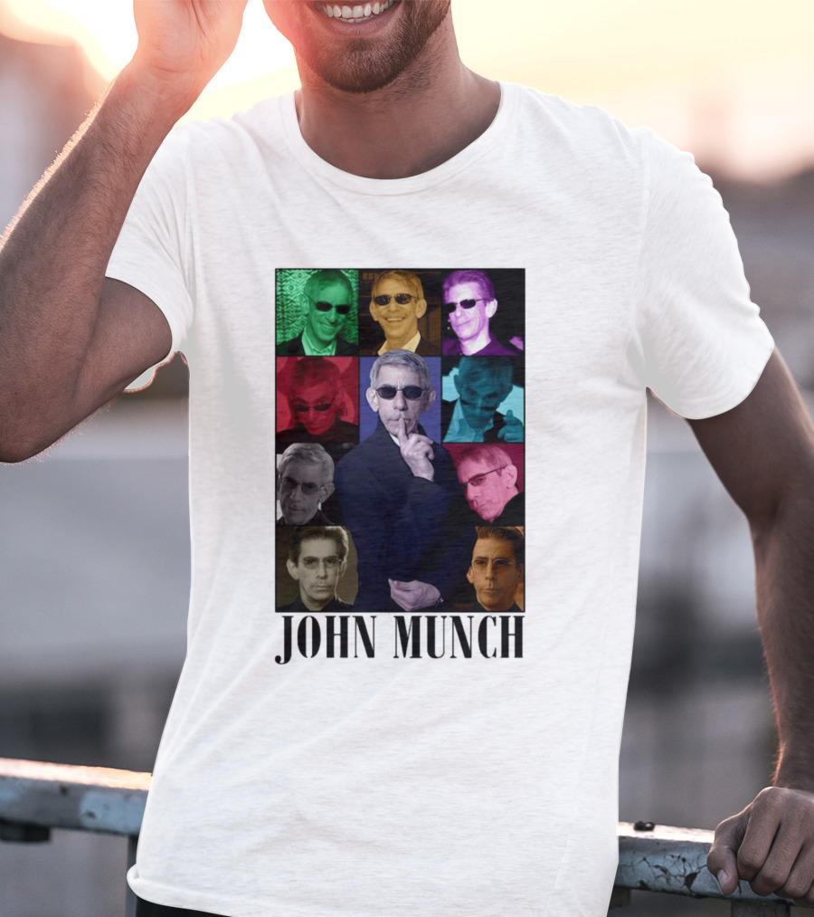 John Munch Multicolor Photo Collage T-Shirt