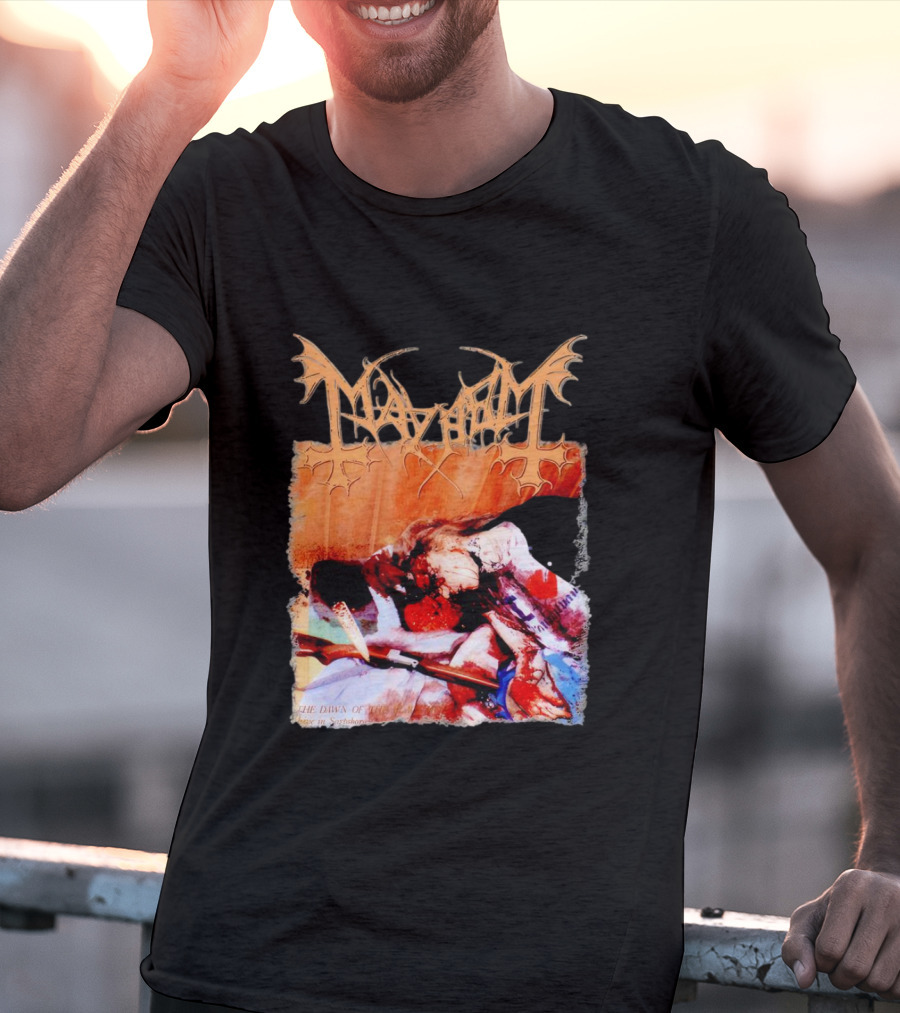 Mayhem Norwegian Black Metal The Dawn Of The Black Hearts T-Shirt
