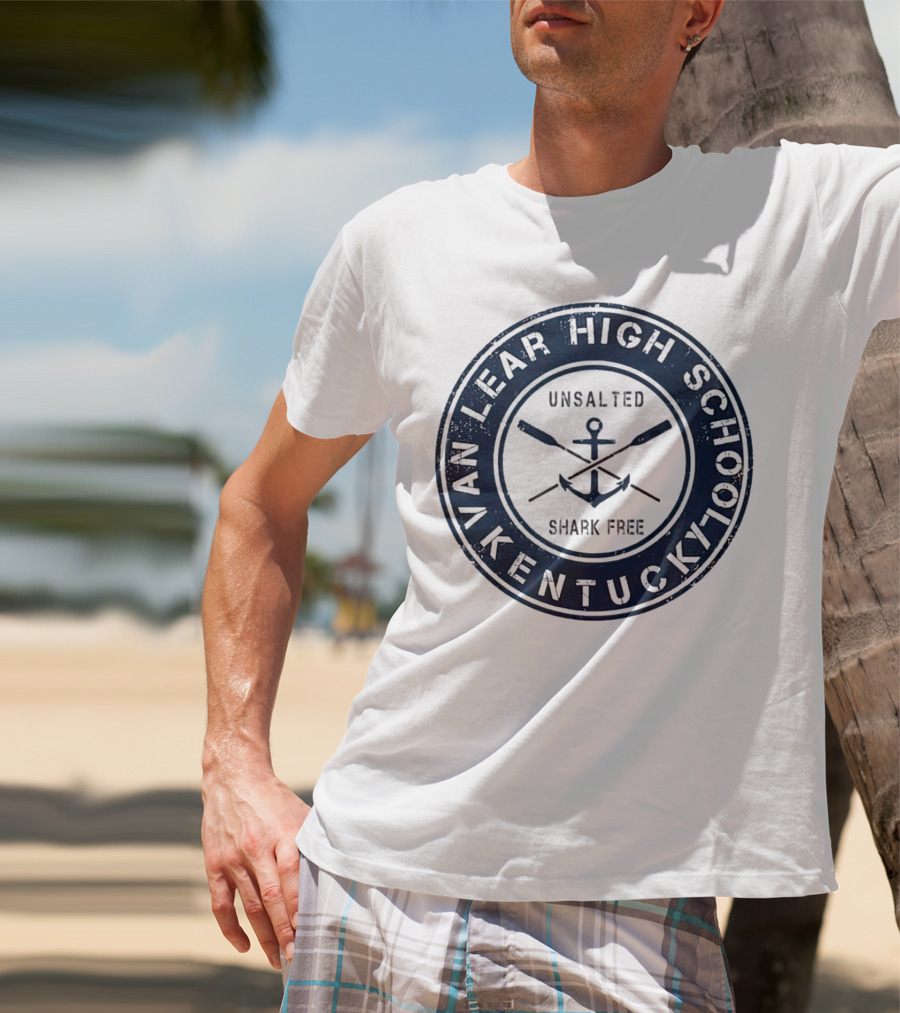 Van Lear High School Kentucky Unsalted Shark Free Anchor And Paddles T-Shirt