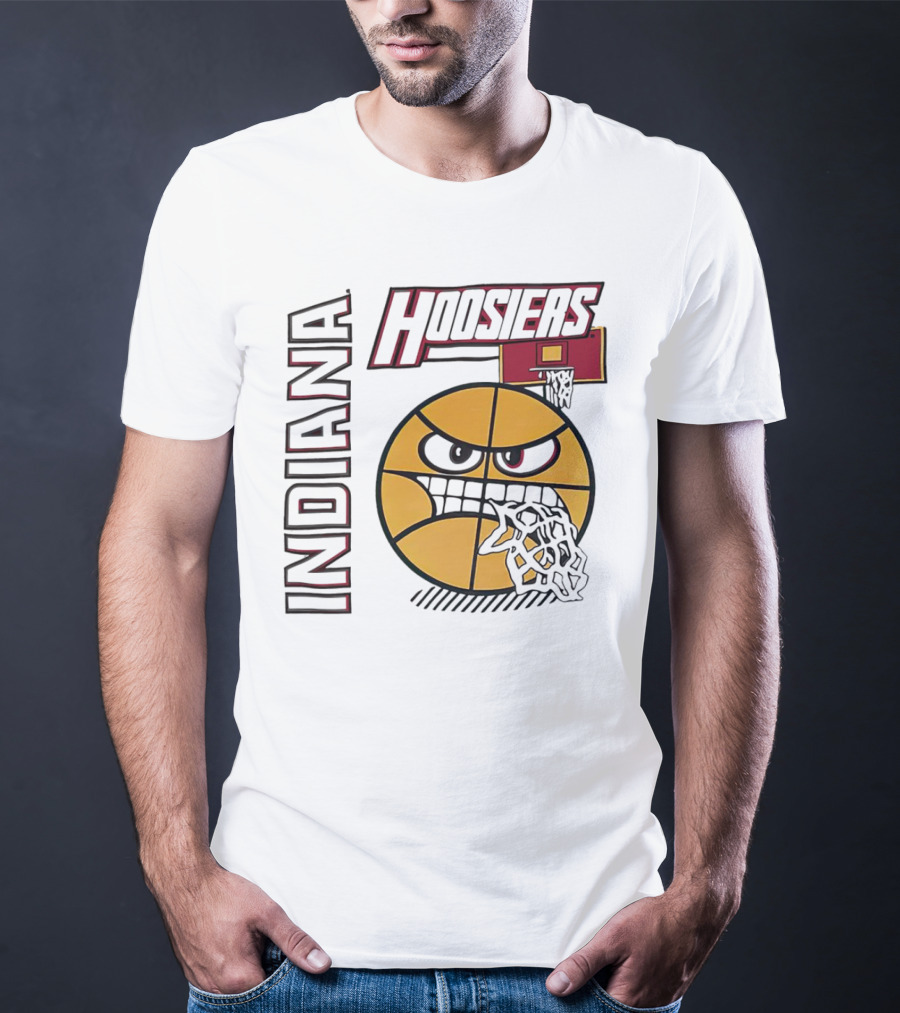 Indiana Hoosiers Angry Basketball Face T-Shirt