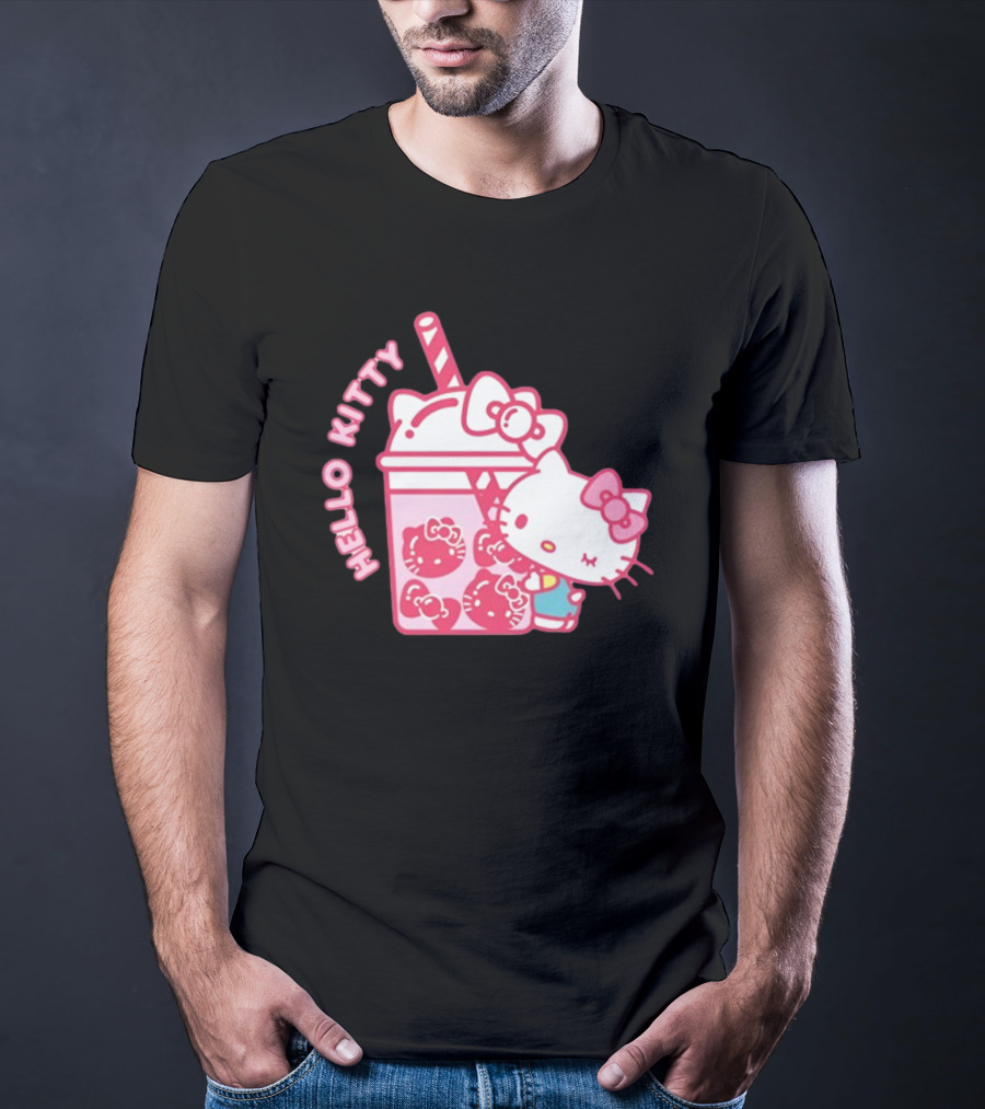 Hello Kitty Bubble Tea Drink Cute T-Shirt