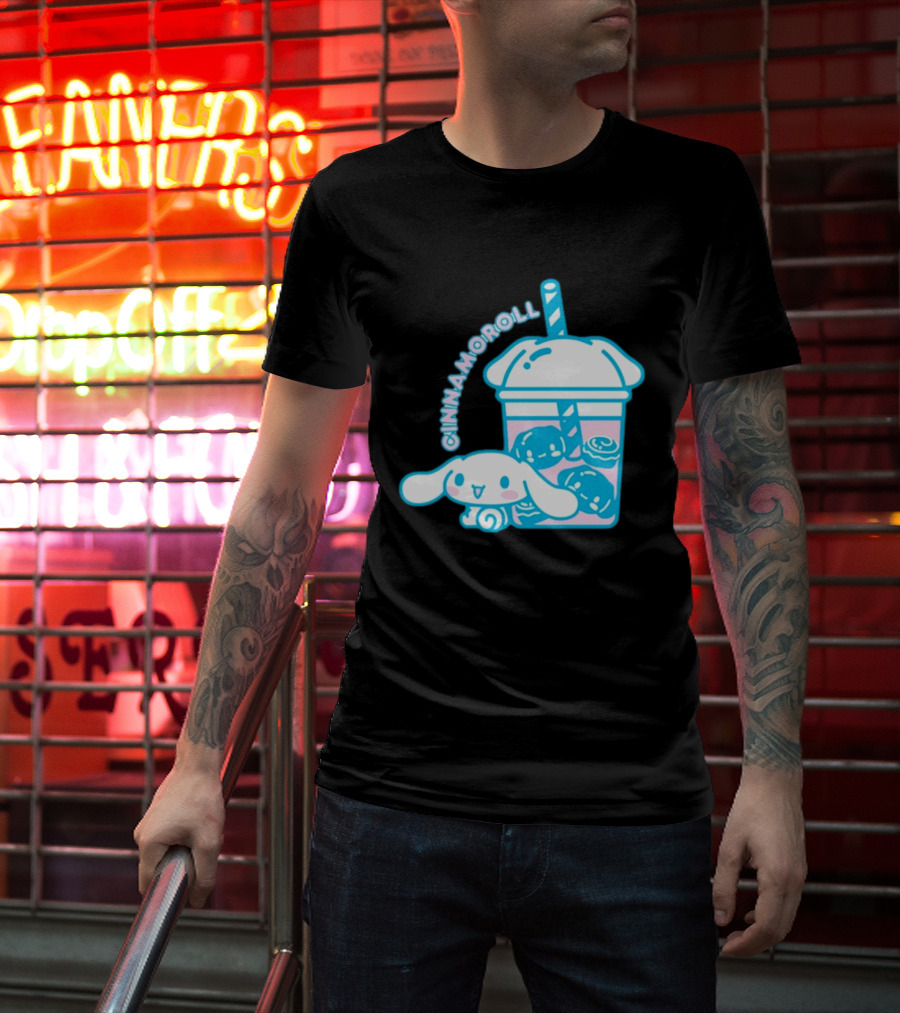 Cinnamoroll Bubble Tea Cup Pastel Cute Character T-Shirt