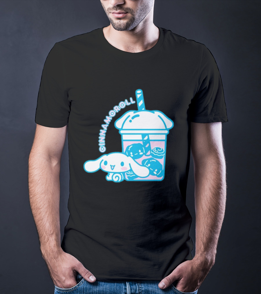 Cinnamoroll Bubble Tea Cup Pastel Cute Character T-Shirt