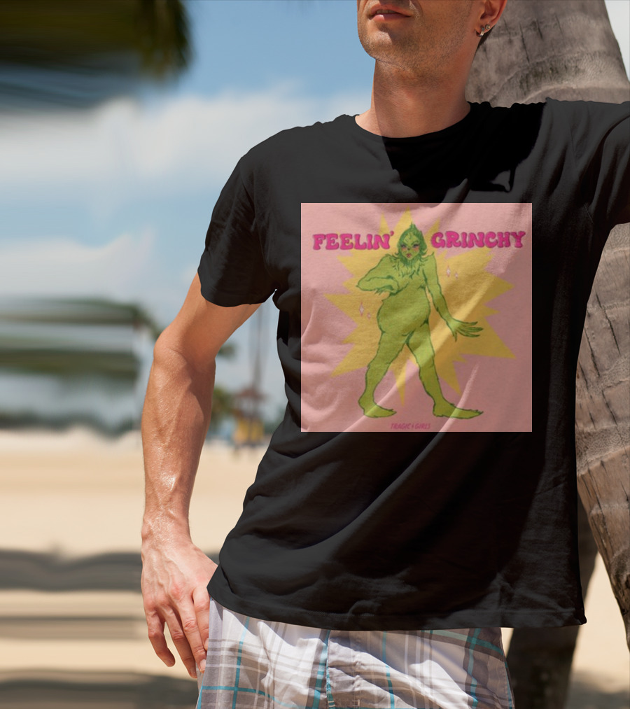 Feelin’ Grinchy Tragicgirls Retro Green Character T-Shirt