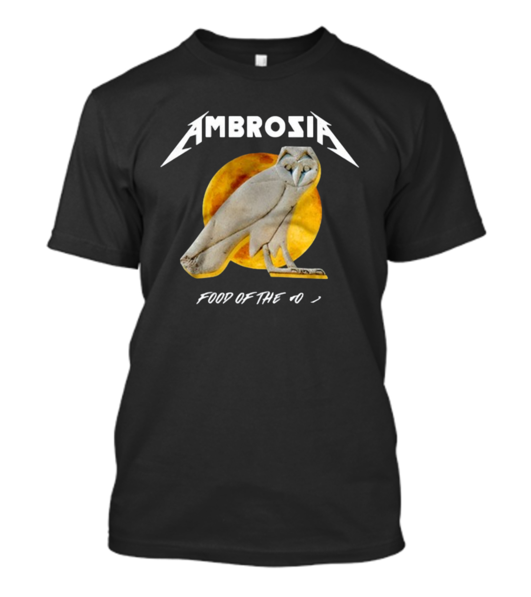 Ambrosia Food Of The Gods Owl Icon With Sun Background T-Shirt