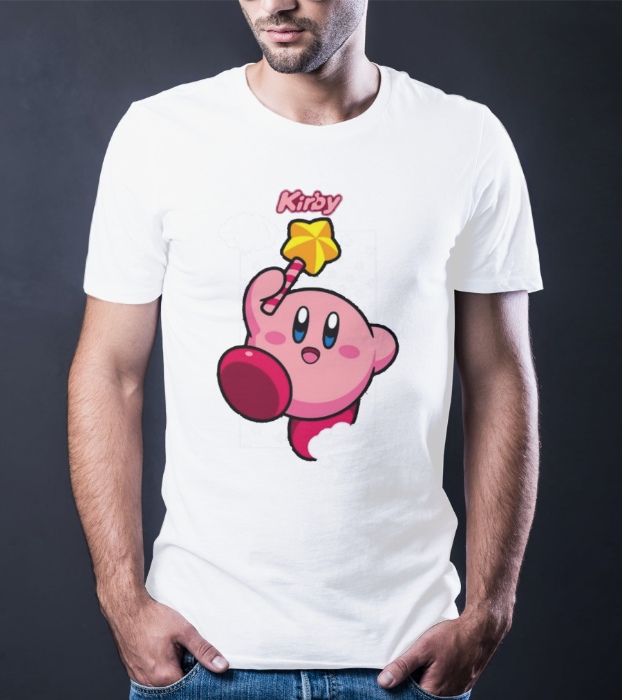 Kirby Main Character With Star Rod Gamestop Bioworld T-Shirt