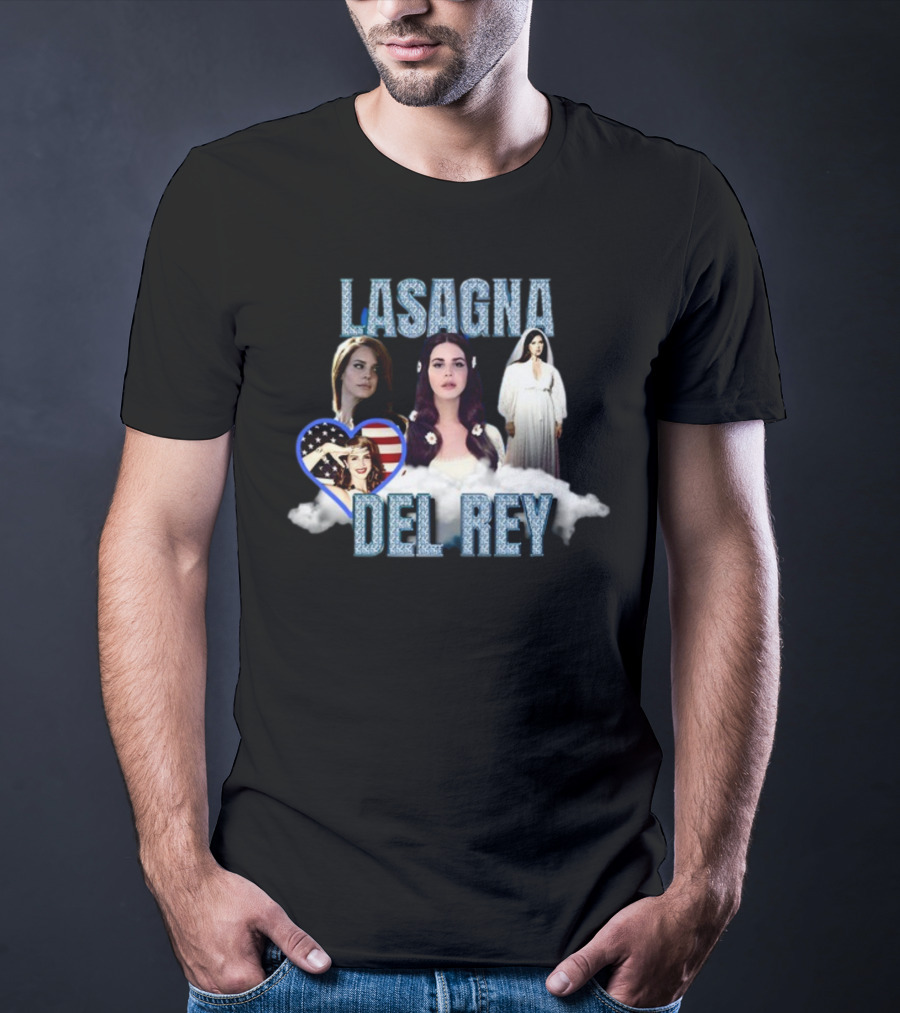 Lasagna Del Rey American Heart Cloud T-Shirt