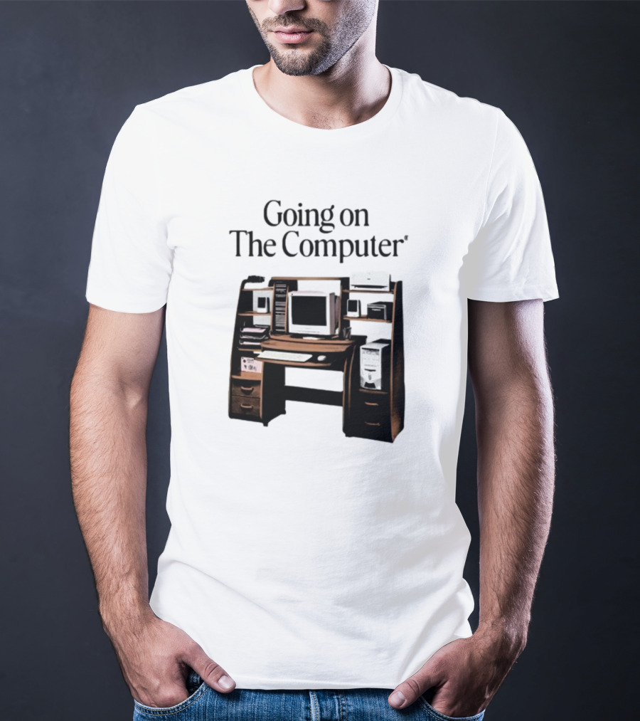 Going On The Computer In Loving Memory 1995-2207 Retro Desktop Setup T-Shirt