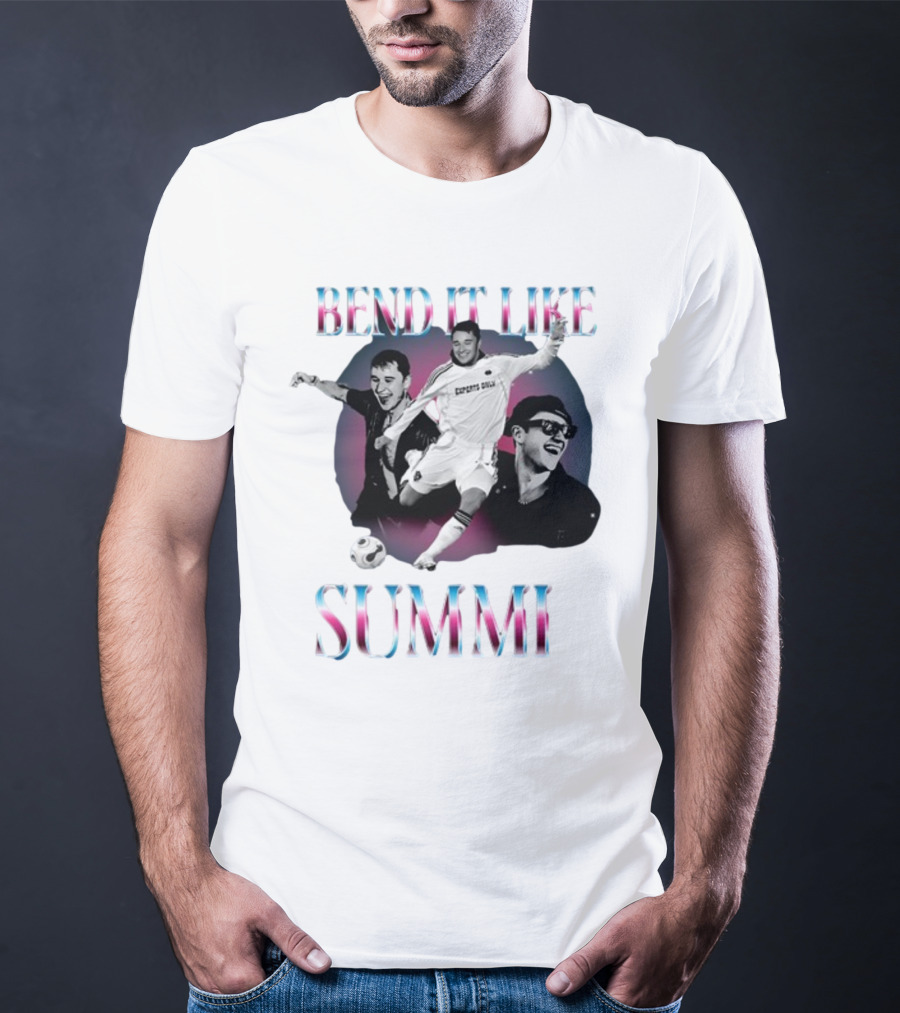 Bend It Like Summit Soccer Player Energetic Expression T-Shirt