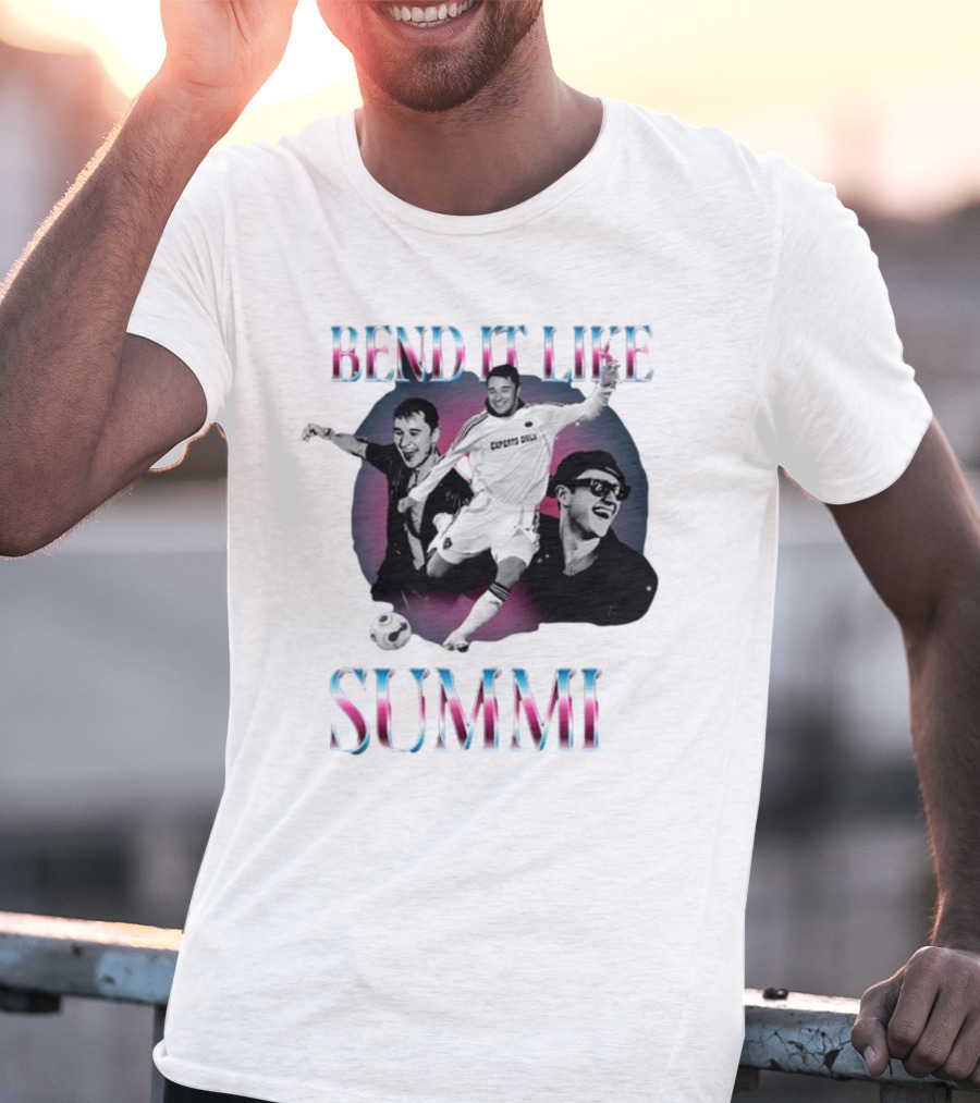 Bend It Like Summit Soccer Player Energetic Expression T-Shirt