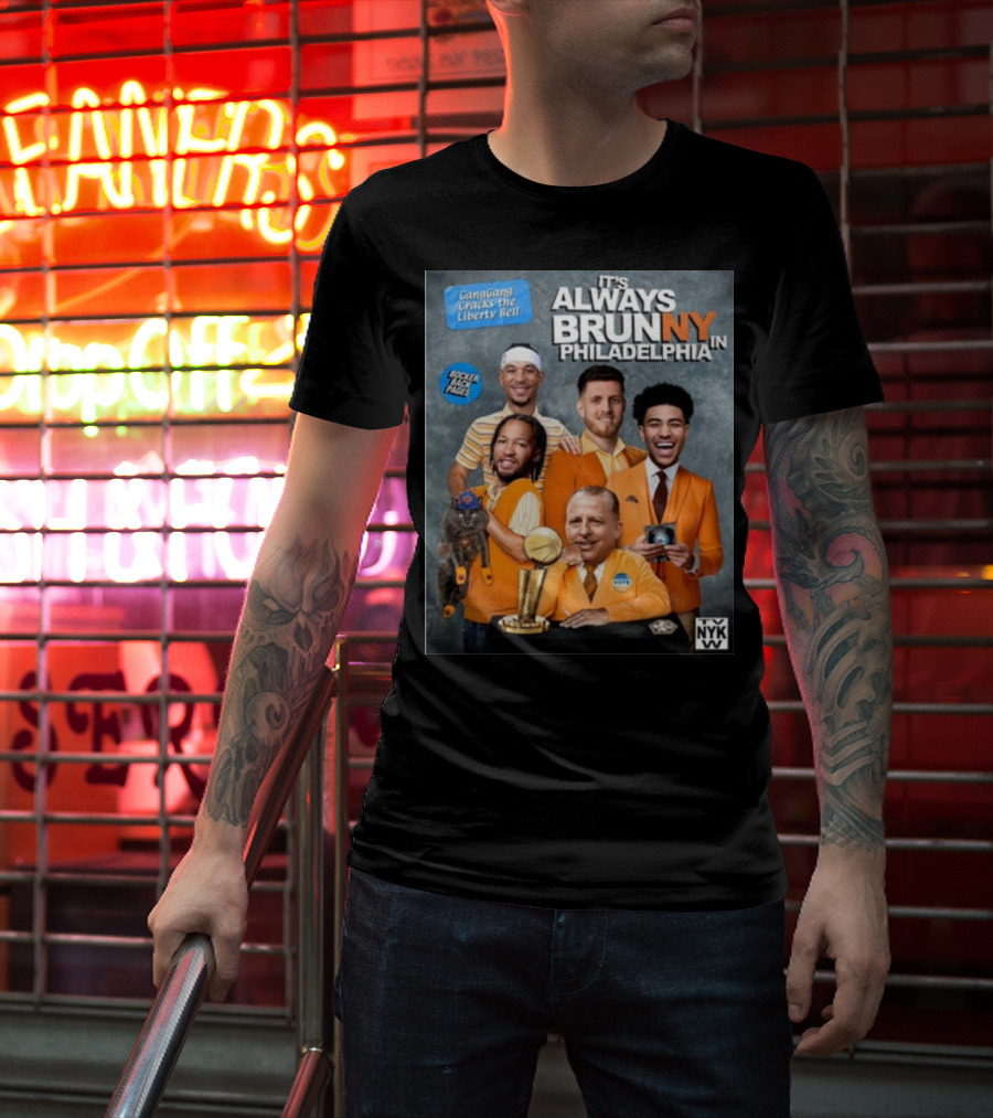 GangGang Cracks The Liberty Bell It's Always Brunny In Philadelphia NYK VB Bocker Back Pages T-Shirt