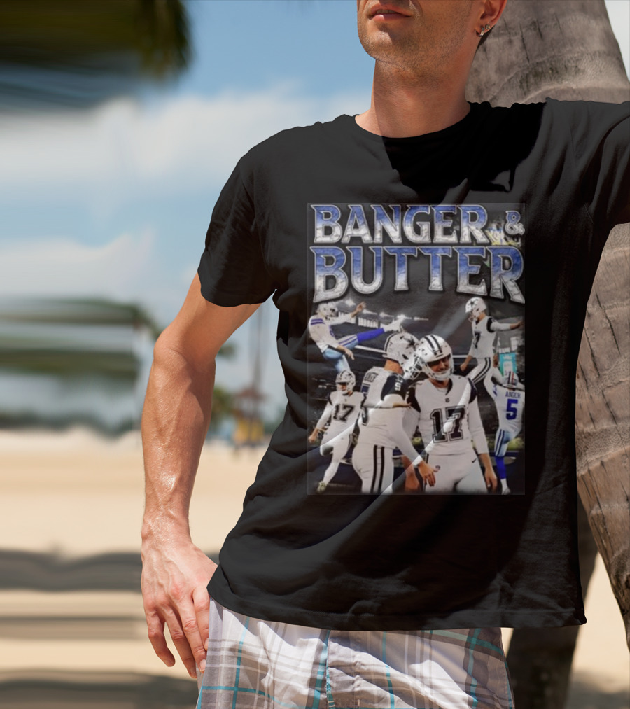 Banger And Butter Football Action With 17 And 5 T-Shirt