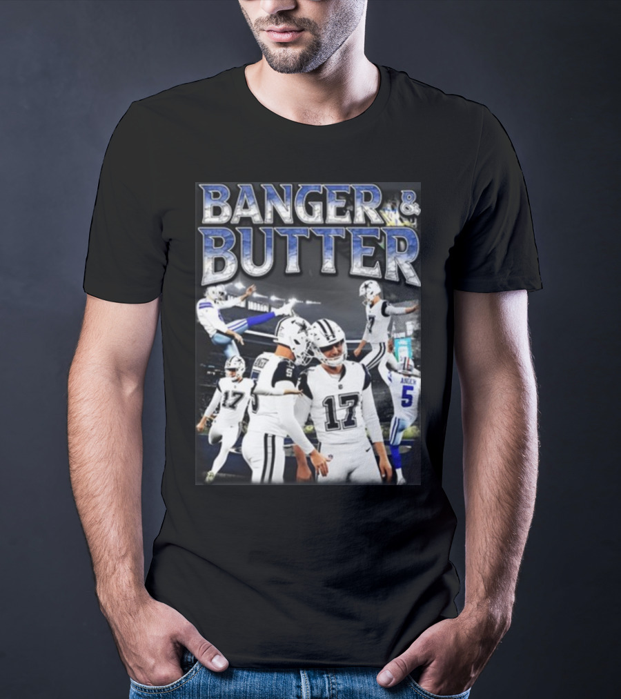 Banger And Butter Football Action With 17 And 5 T-Shirt