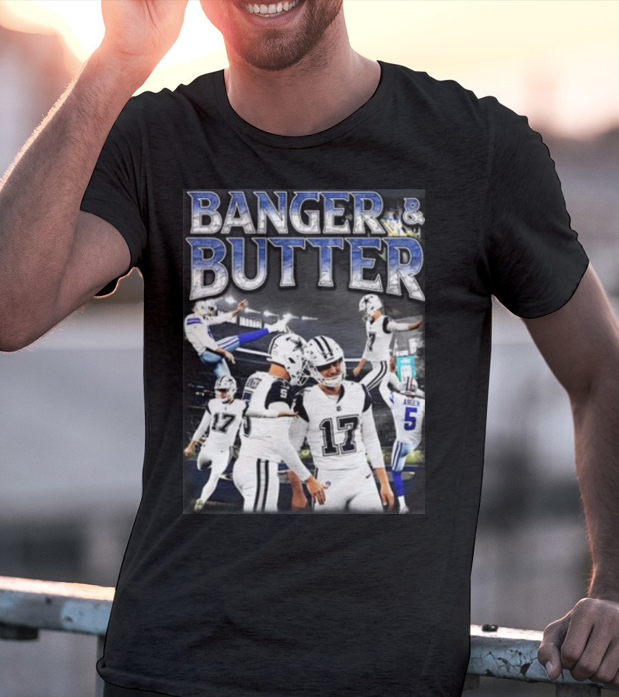 Banger And Butter Football Action With 17 And 5 T-Shirt