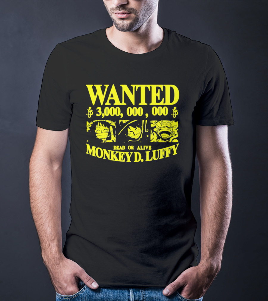 WANTED 3,000,000,000 MONKEY D. LUFFY STRAWHAT PIRATE T-Shirt