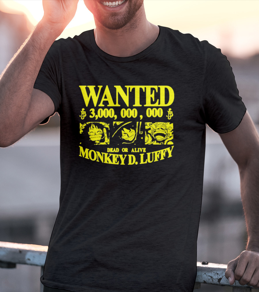 WANTED 3,000,000,000 MONKEY D. LUFFY STRAWHAT PIRATE T-Shirt