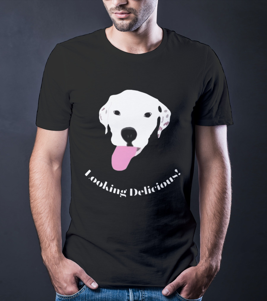 Looking Delicious Remi Dog Illustration With Pink Tongue T-Shirt