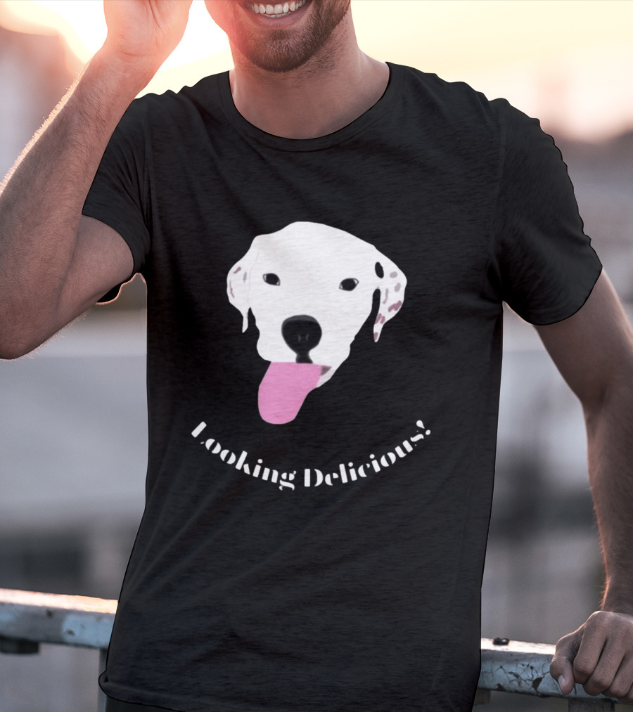 Looking Delicious Remi Dog Illustration With Pink Tongue T-Shirt