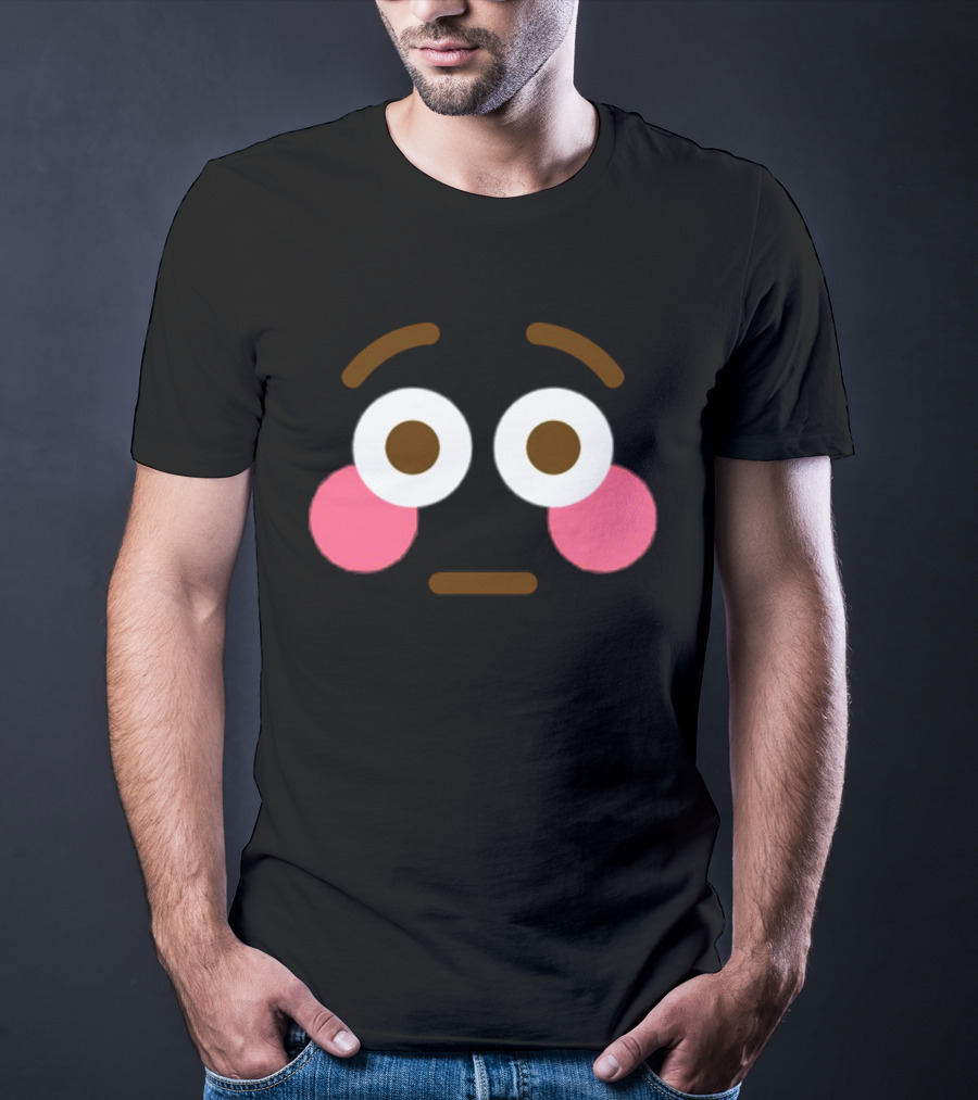 Flushed Face Blushing Emoticon Expression T-Shirt