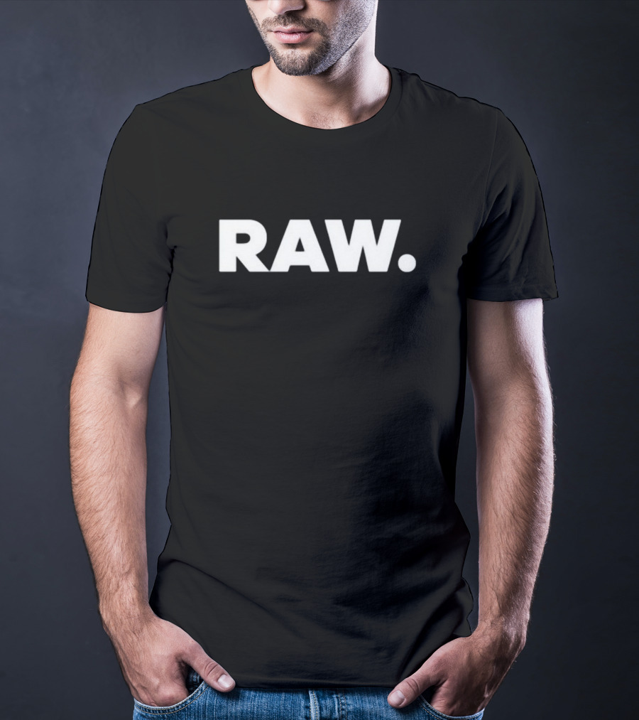 RAW Text Minimalist Style Holorn Raw T-Shirt