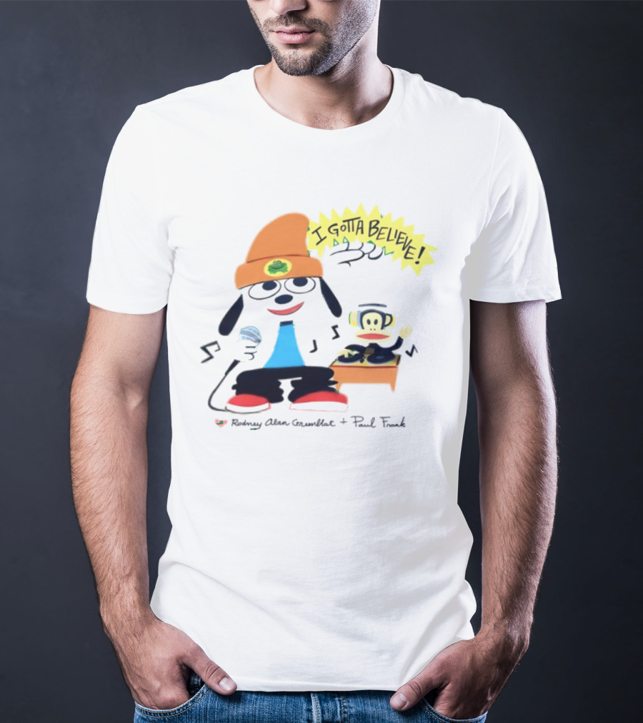 Parappa The Rapper I Gotta Believe Rodney Alan Greenblat Paul Frank Collaboration With Julius The Monkey T-Shirt
