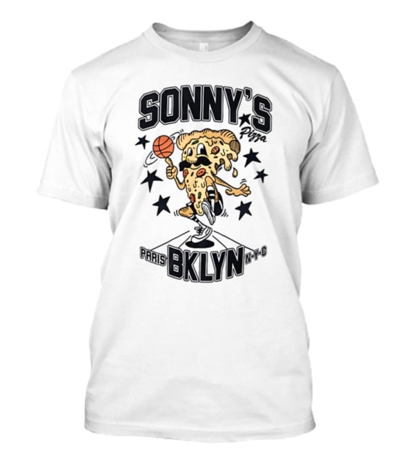 SONNY'S Pizza Basketball Paris BKLYN NY-0 T-Shirt