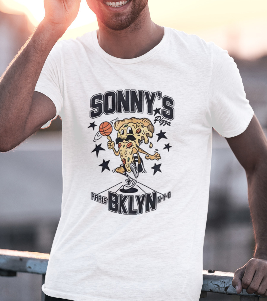 SONNY'S Pizza Basketball Paris BKLYN NY-0 T-Shirt