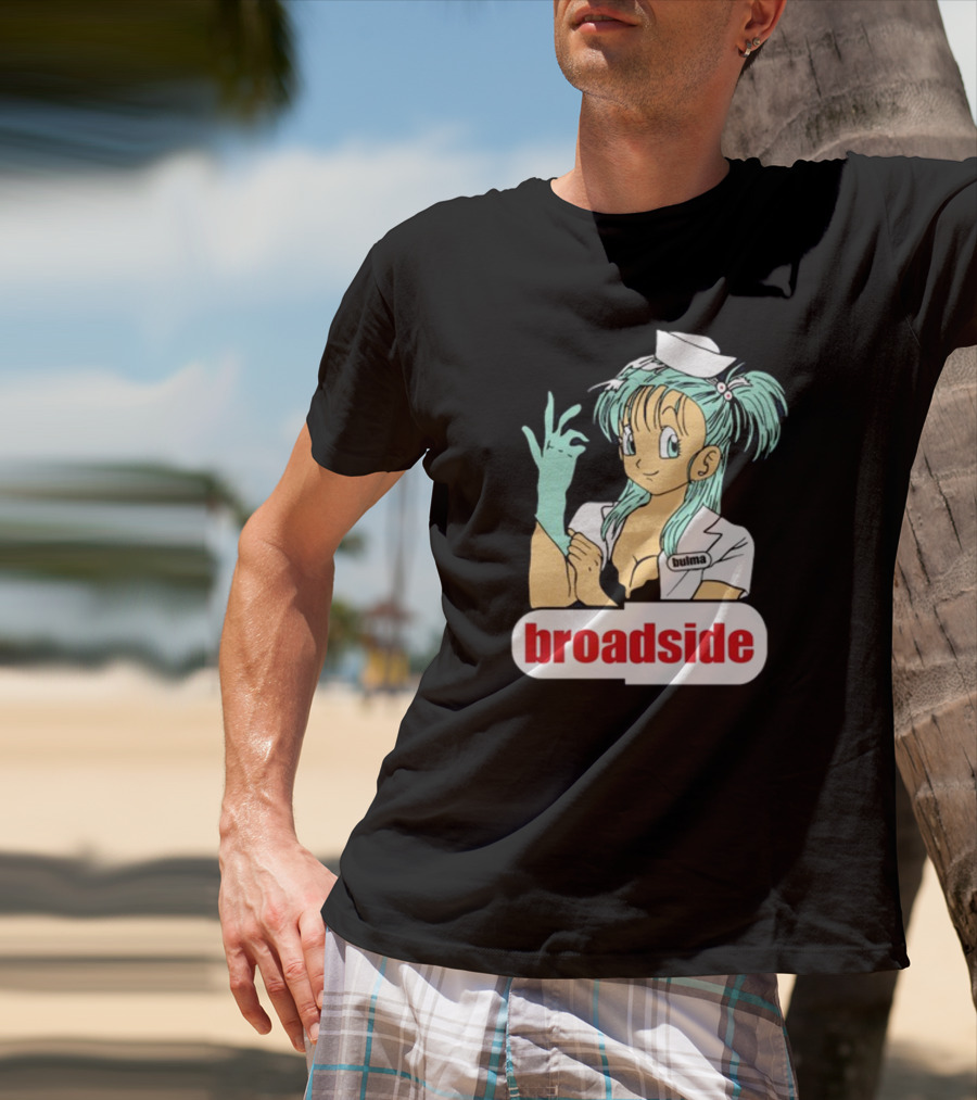 Bulma Broadside Nurse Anime Character With Glove And Cap T-Shirt