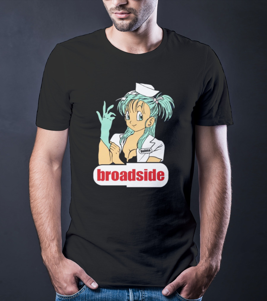 Bulma Broadside Nurse Anime Character With Glove And Cap T-Shirt