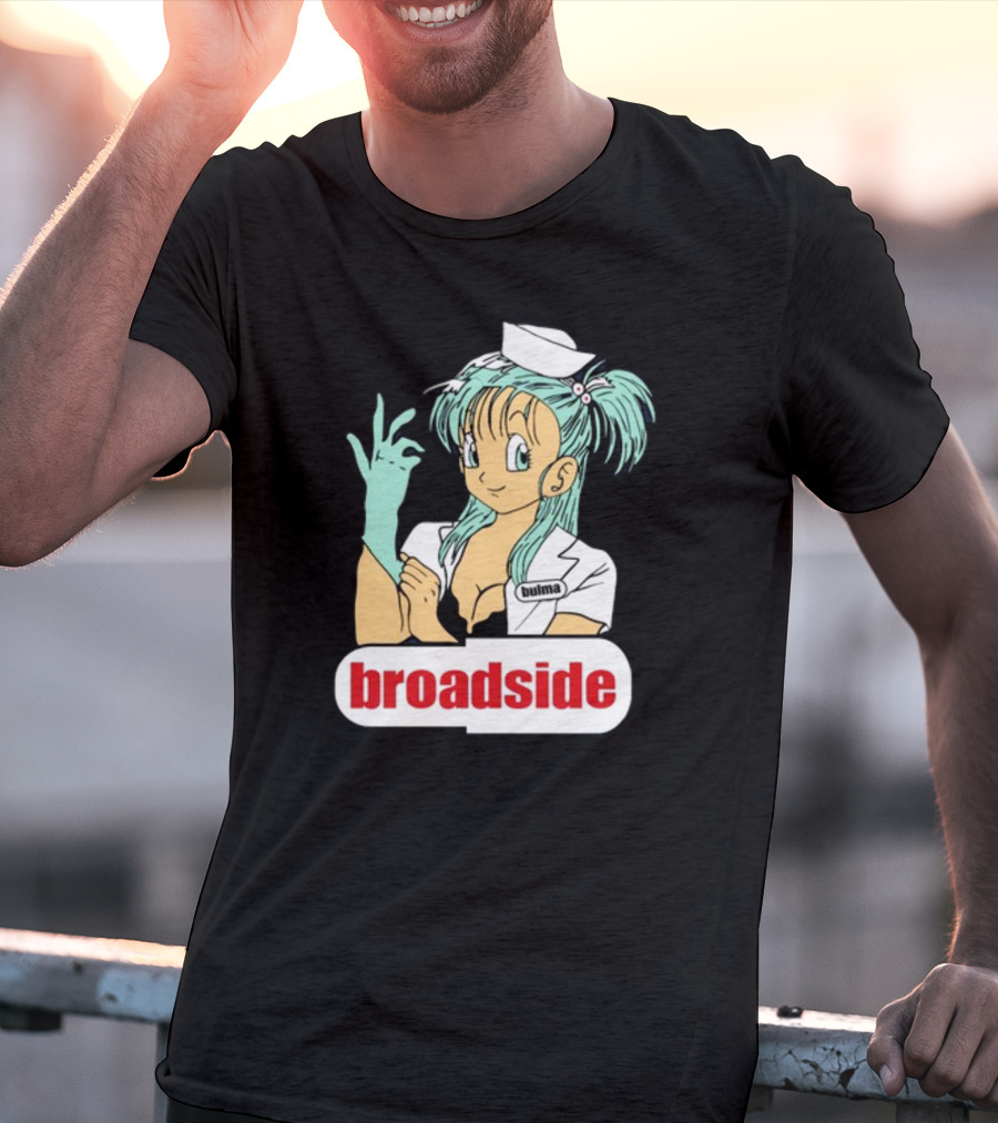 Bulma Broadside Nurse Anime Character With Glove And Cap T-Shirt