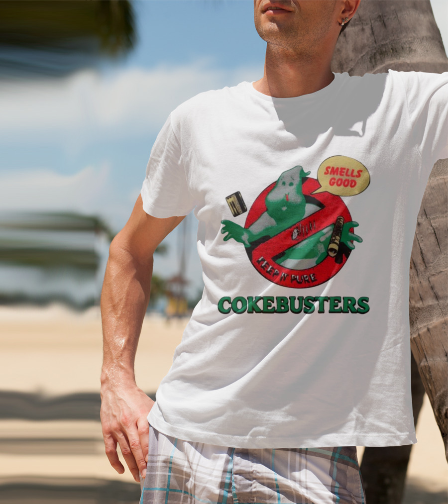 Homewardboundstore Cokebusters Keep'n Pure Smells Good Ghostbusters T-Shirt