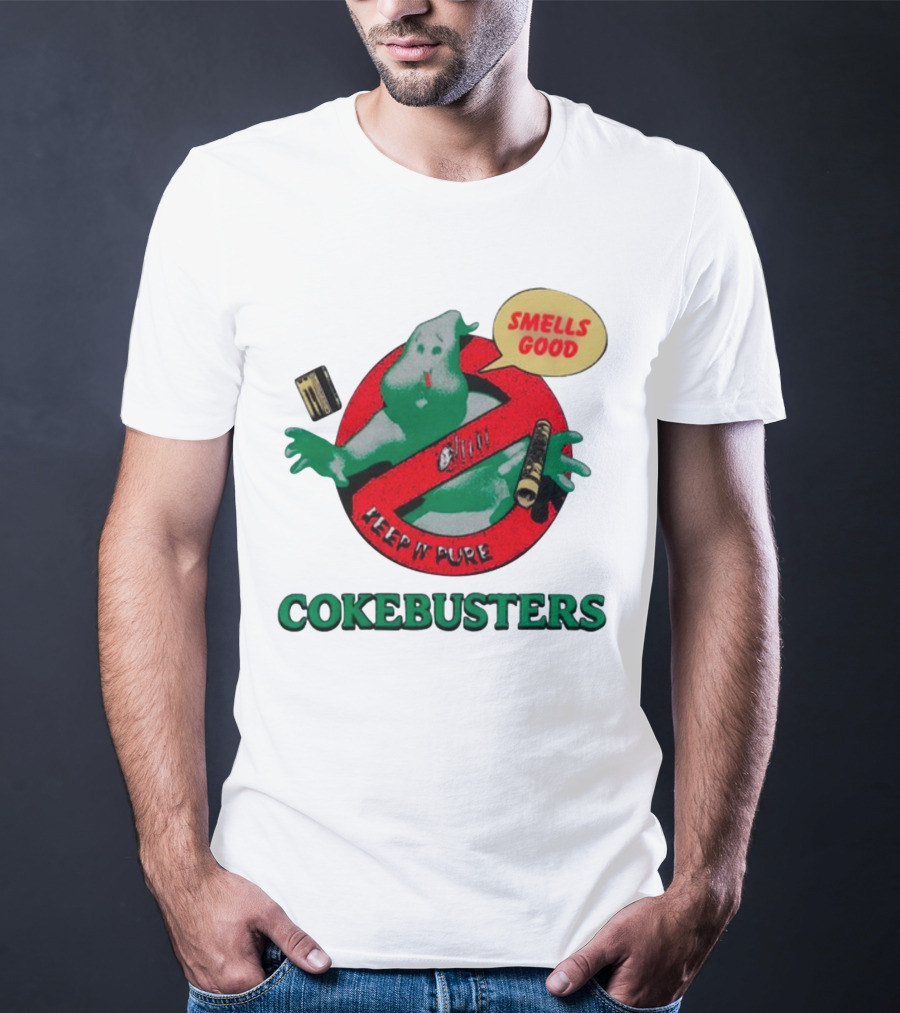 Homewardboundstore Cokebusters Keep'n Pure Smells Good Ghostbusters T-Shirt