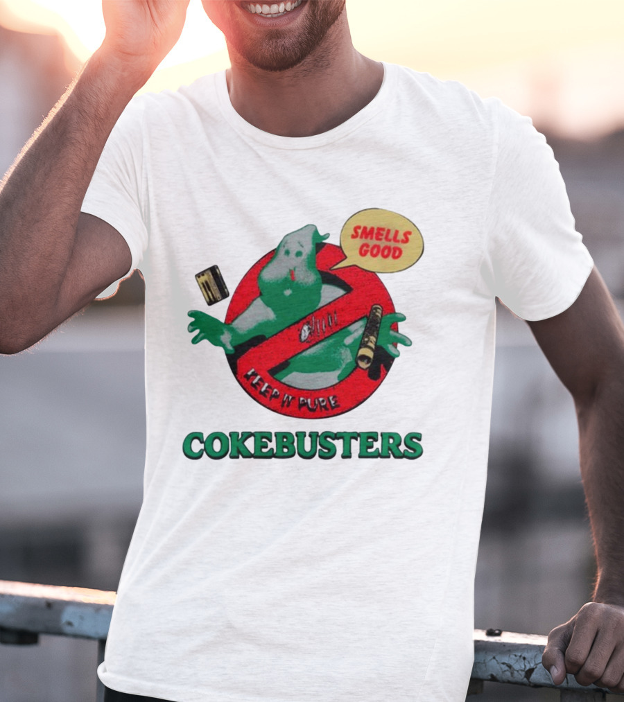 Homewardboundstore Cokebusters Keep'n Pure Smells Good Ghostbusters T-Shirt