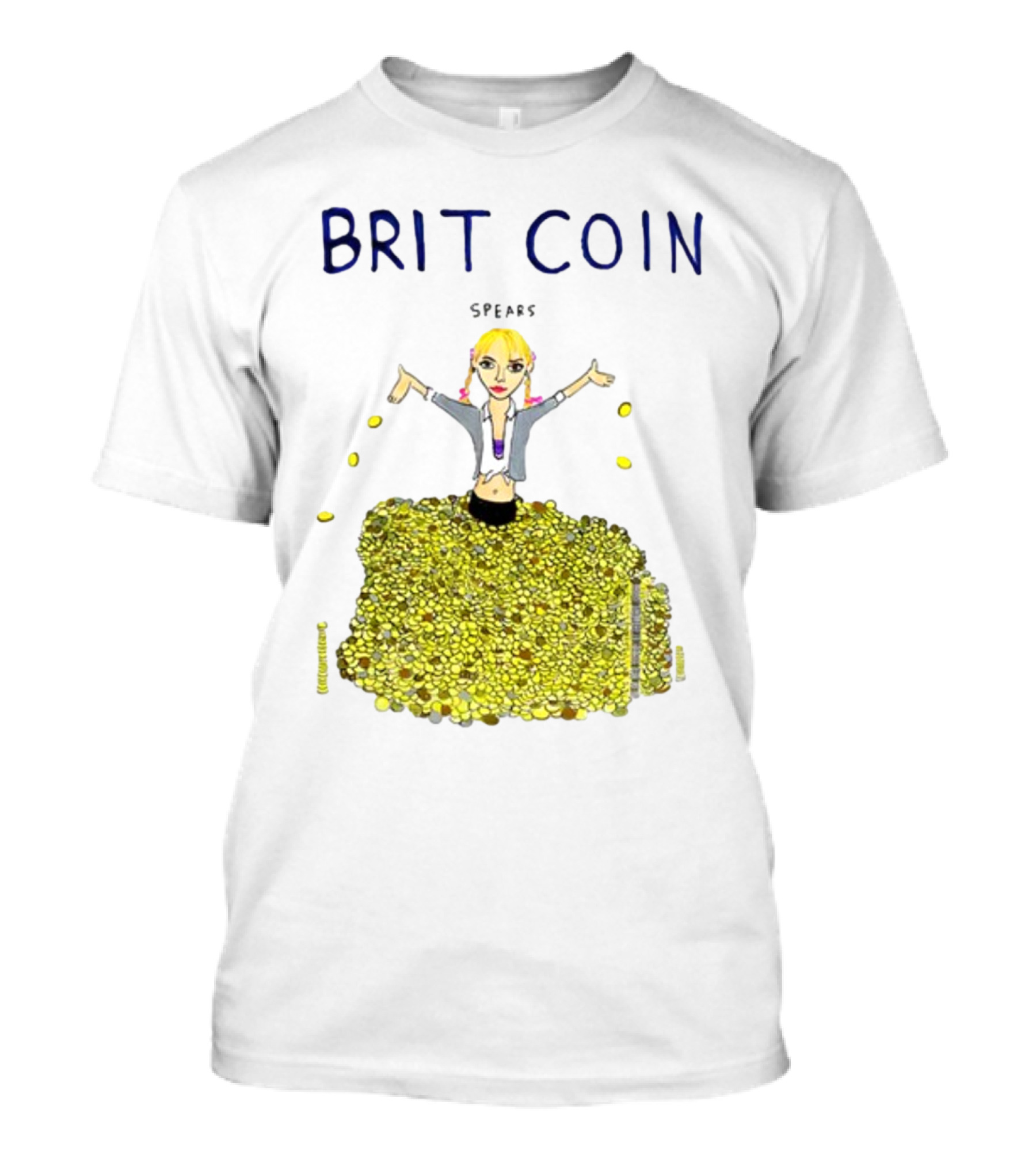 Dave Portnoy Brit Coin Spears Dancing In Gold T-Shirt