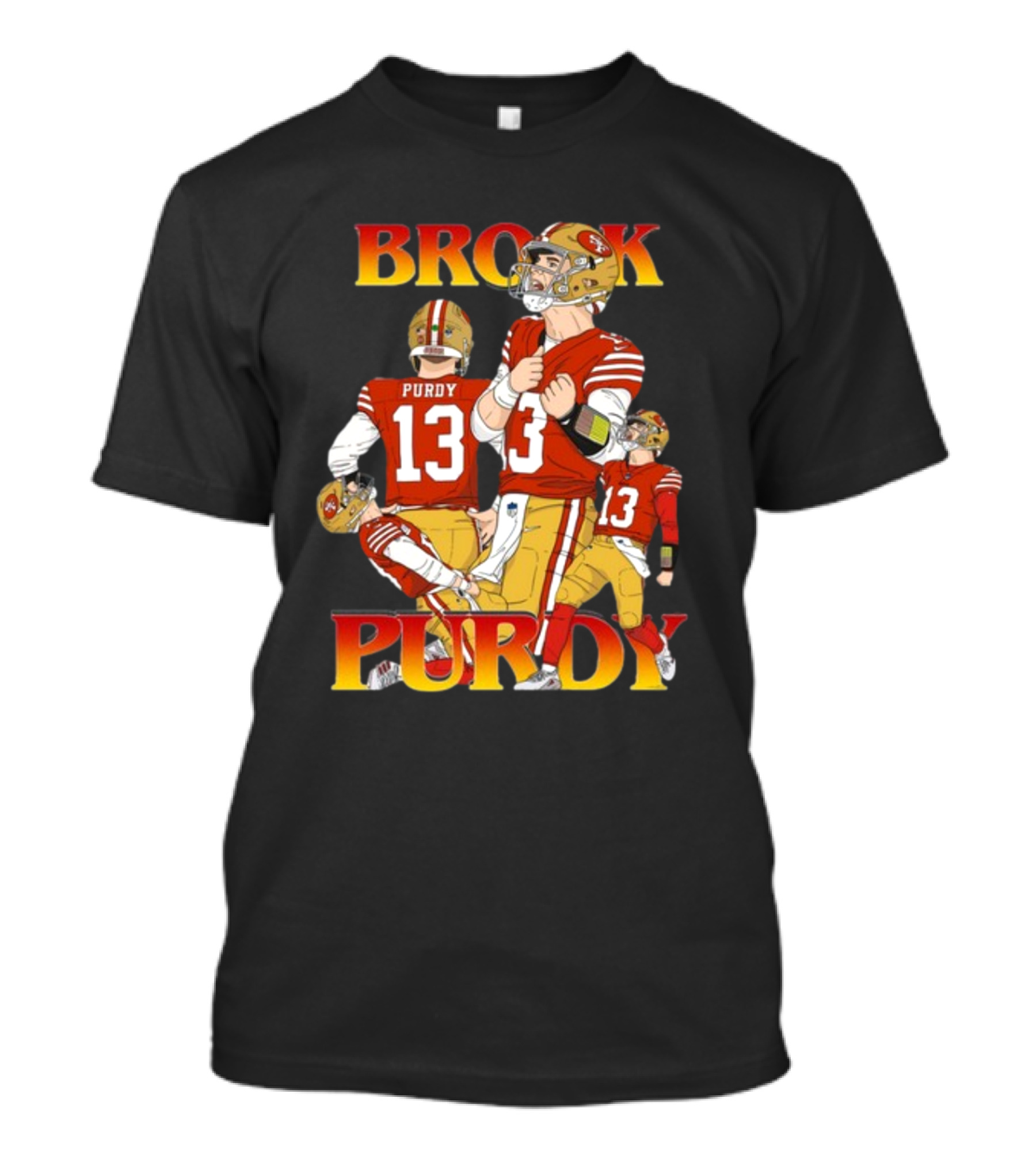 Brock Purdy 49ers Quarterback Action Rita Oak T-Shirt