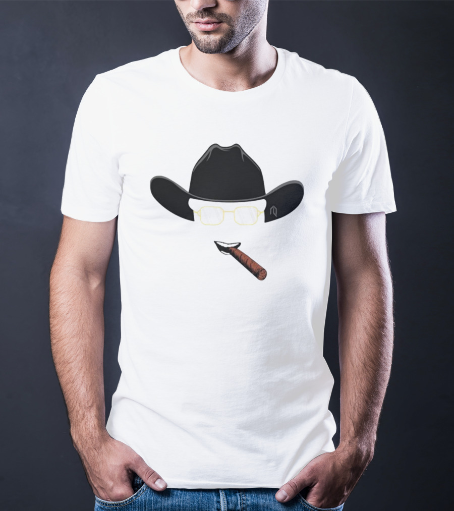 Cowboy Hat Sunglasses Cigar Iconic T-Shirt