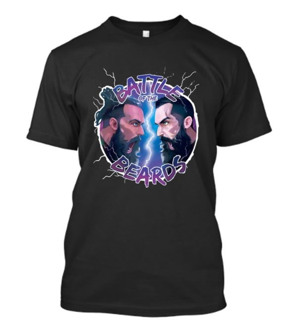 BATTLE OF THE BEARDS Showdown Clash Thunder Bolts T-Shirt