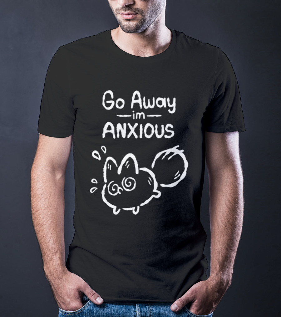 Go Away I'm Anxious Fox Drawing T-Shirt