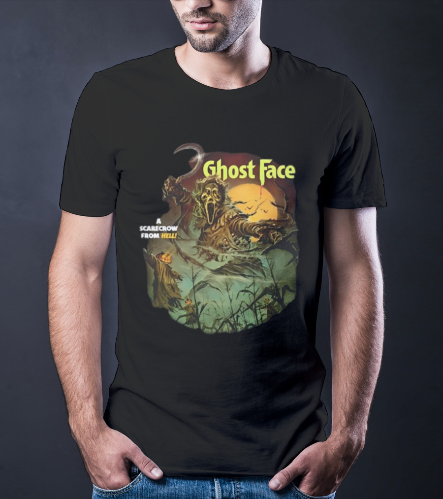 Ghost Face A Scarecrow From Hell Cavitycolors Glows In The Dark T-Shirt