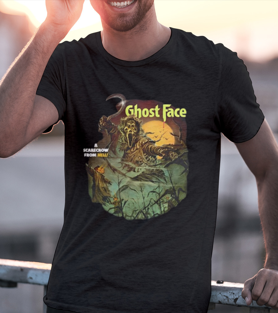 Ghost Face A Scarecrow From Hell Cavitycolors Glows In The Dark T-Shirt