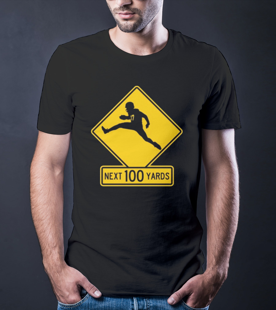 Quarterback Crossing 17 Next 100 Yards T-Shirt