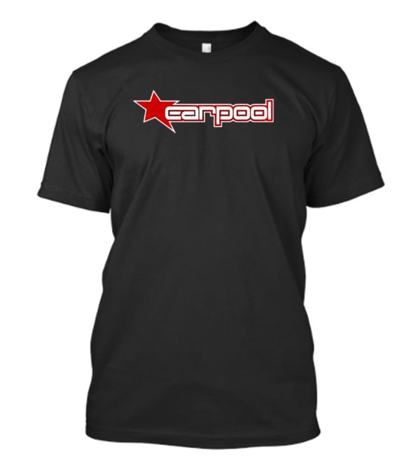 Carpool Red Star Text T-Shirt