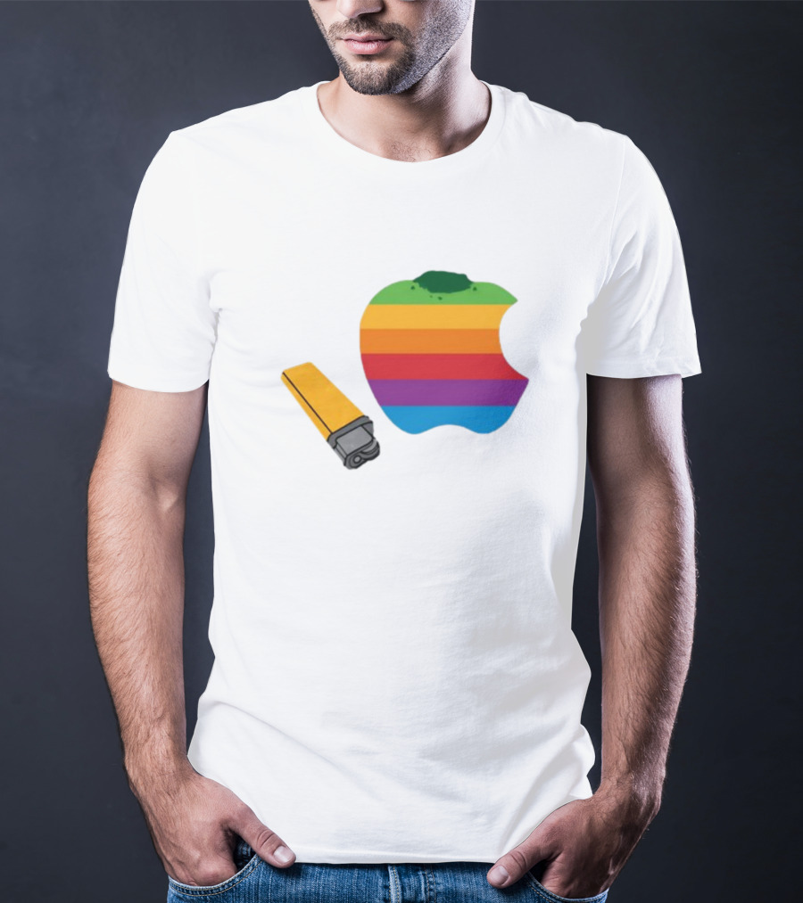 Apple Pipe Rainbow Logo Lighter T-Shirt
