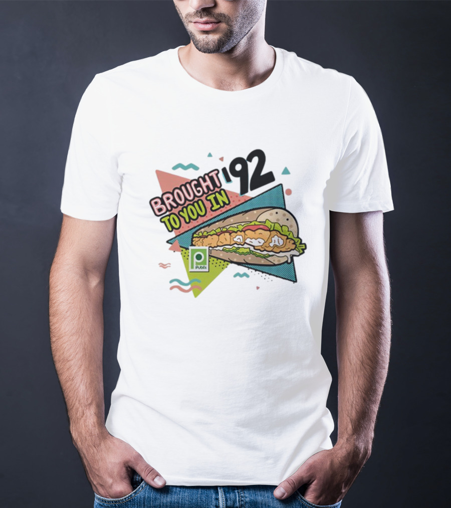 Brought 92 To You In Publix Sub Sandwich Pop Art Retro Graphics T-Shirt
